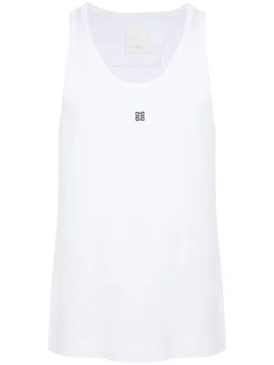 Givenchy Classic Cotton Tank Top With Sleek Design And Subtle Logo Detail In White