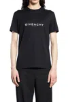 Givenchy Cotton Reverse Slim Fit T-shirt With Signature Print In Black