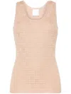 Givenchy 4g-jacquard Sleeveless Top In Tan