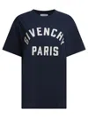 Givenchy Navy Blue Cotton Oversize T-shirt In Blue