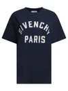 Givenchy Navy Blue Cotton Oversize T-shirt In Blue