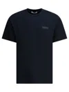 Givenchy Black Crewneck T-shirt With Logo Patch On The Front In Cotton Man In Blue