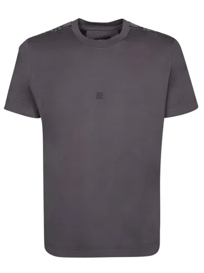 Givenchy Cotton T-shirt With Signature 4g Printed Pattern In Grey