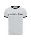 Givenchy Contrasting Trims Short Sleeves T-shirt In White