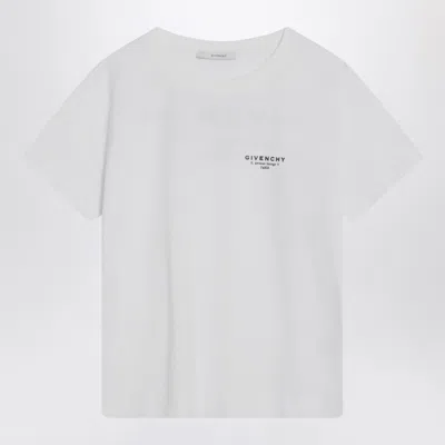 Givenchy White Cotton T Shirt With Logo