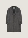 Givenchy Tailored Coat In Wool Herringbone In Multi