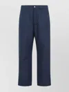 Givenchy Tailored Cotton Blend Trousers In Blue