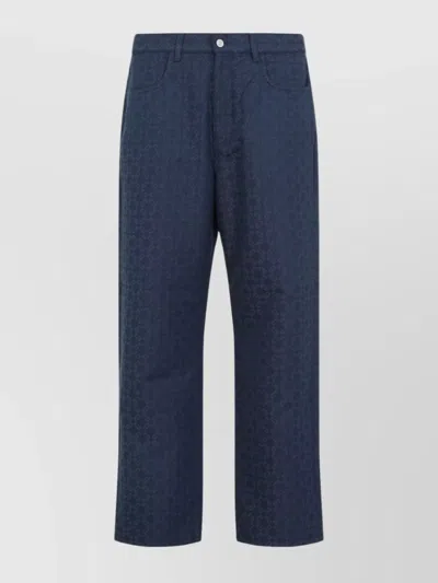 Givenchy Tailored Cotton Blend Trousers In Blue