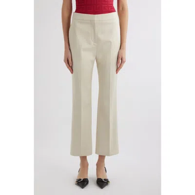 Givenchy Tailored Cotton Crop Pants In Eggshell