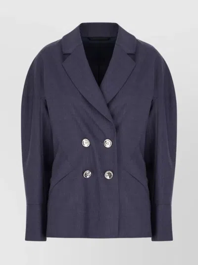 Givenchy Tailored Jackets Double-breasted Design In Denim Blue