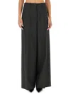 Givenchy Oversized Tailored Pants In Wool In Grey