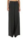 Givenchy Oversized Tailored Pants In Wool In Grey