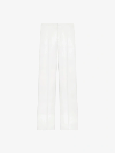 Givenchy Trouseralon De Tailleur En Laine Et Mohair In White