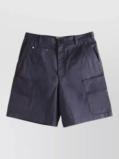 Givenchy Tailored Shorts Belt Loops Multiple Pockets In Blue