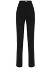 Givenchy Slim Fit Straight Leg Wool Trousers In Black