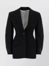 Givenchy Tailored Wool Blazer Notched Lapels In Black