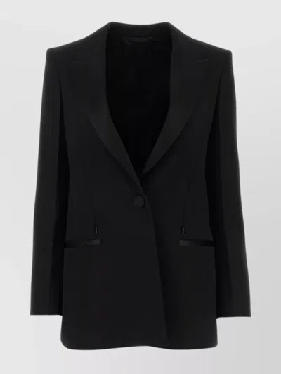 Givenchy Tailored Wool Blazer With Back Slit In Black