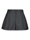 Givenchy Double Pleat Shorts In Wool In Gray