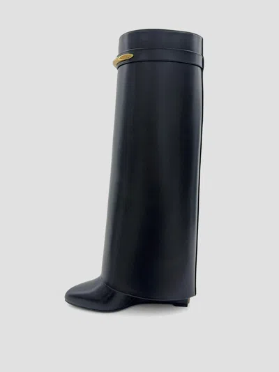 Givenchy Tall Boots With Logo Detail In Black