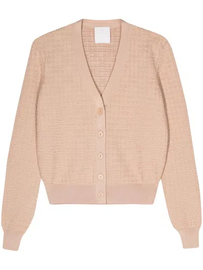 GIVENCHY TAN ALL OVER PRINTED CARDIGAN FOR WOMEN