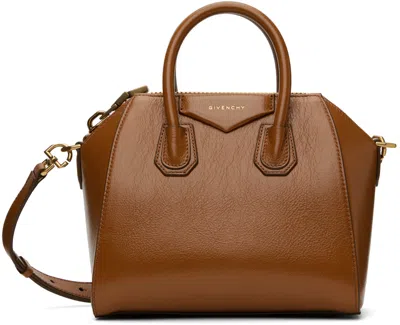 Givenchy Tan Mini Antigona Bag In 222-soft Tan