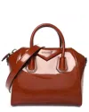 Givenchy Tan Shiny Lord Calfskin Leather Small Antigona (authentic Pre-loved) In Brown