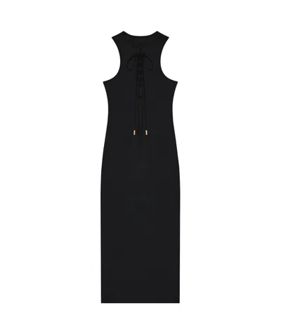 Givenchy Tank Dress In Cotton With Laces In Black
