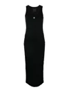 Givenchy 4g Plaque Cotton Long Dress In Black