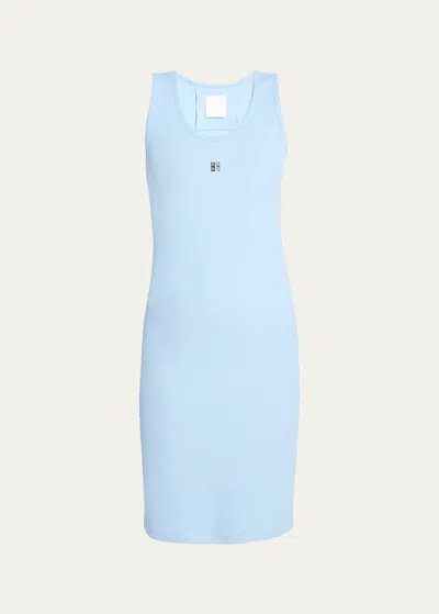 Givenchy Tank Midi Dress With 4g Logo Detail In Sky Blue