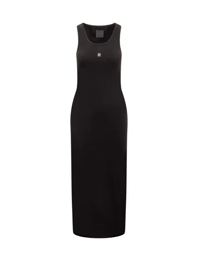 Givenchy Embellished Ribbed Stretch-cotton Midi Dress In Black