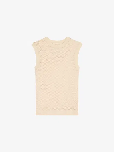 Givenchy Tank Top In Mesh In Off White