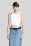 Givenchy Cropped Tank Top With Logo In White