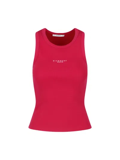 Givenchy Tank Top Logo In Pink
