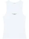 Givenchy White Sleeveless Top With Logo Lettering On The Front In Cotton Stretch Woman In White