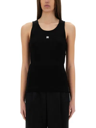 Givenchy Tank Top With Logo In Black