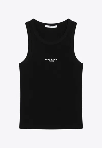 Givenchy Tank Top With Logo-print In Black
