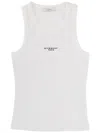 Givenchy White Sleeveless Top With Logo Lettering On The Front In Cotton Stretch Woman In White