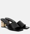 Givenchy Tape 65 Leather Mules In Black