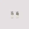 Givenchy Logo Engraved Tape Earrings In Silver