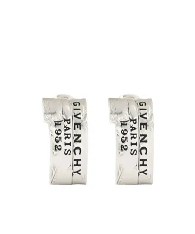 GIVENCHY GIVENCHY LOGO ENGRAVED TAPE EARRINGS