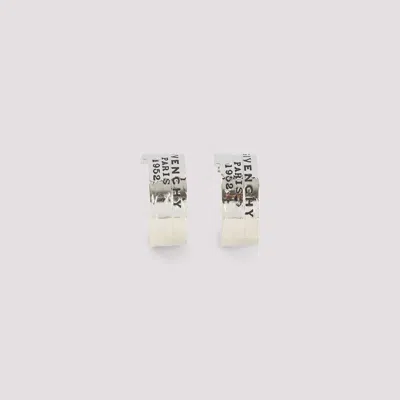 Givenchy Tape Earrings In Metal And Enamel In Metallic