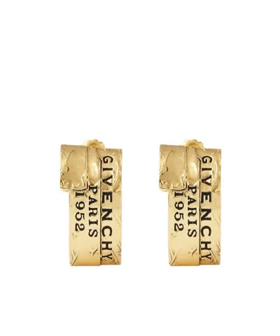 GIVENCHY GIVENCHY LOGO ENGRAVED TAPE EARRINGS