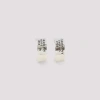 Givenchy Logo Engraved Tape Earrings In Silver