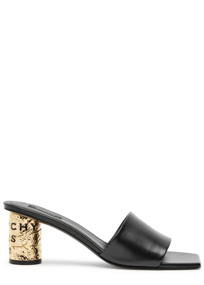 Givenchy 65mm Logo Heel Leather Mule Sandals In Multi