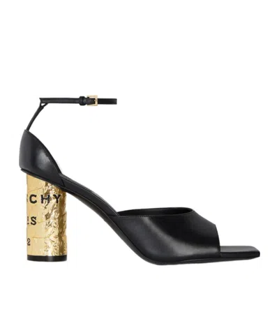 Givenchy Leather Sandals With Tape Heel In Black