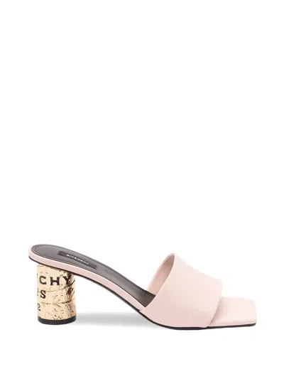 Givenchy Tape Heeled Leather Sandals In Neutral