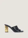 Givenchy Tape Heeled Mules In Leather In Black