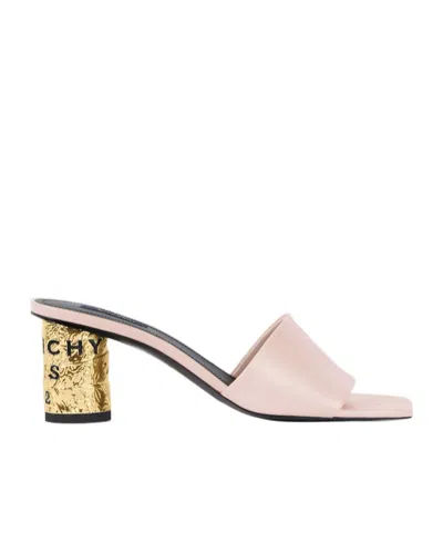Givenchy Tape Heeled Mules In Leather In Multi