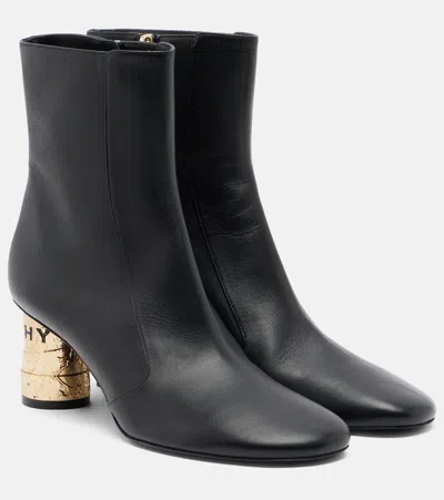 Givenchy Tape Ankle Boots In Leather In Black