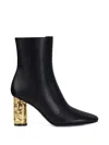 Givenchy Tape Leather Ankle Boots In Black